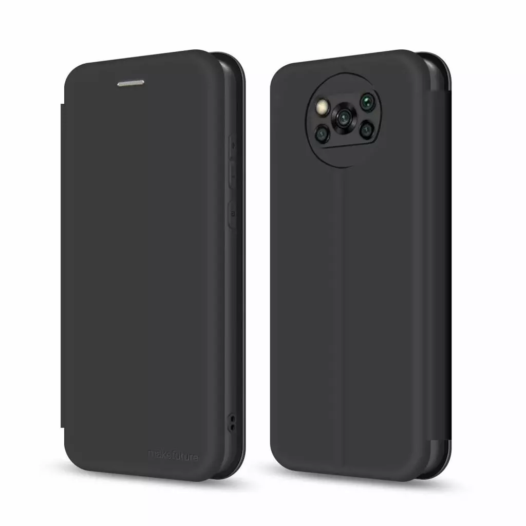 Чехол для моб. телефона MakeFuture Xiaomi Poco X3 Flip (Soft-Touch PU) Black (MCP-XPX3BK)