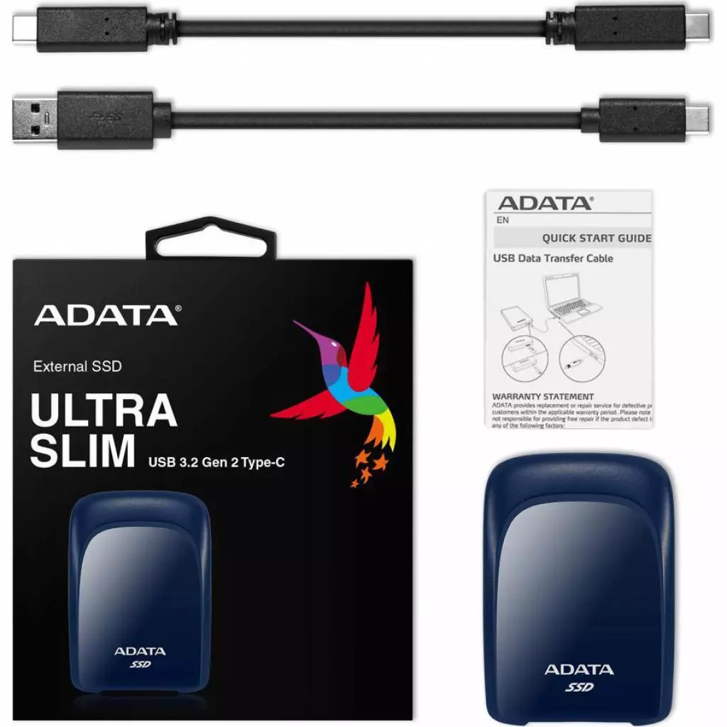 Накопитель SSD USB 3.2 240GB ADATA (ASC680-240GU32G2-CBL) - 5 Накопитель SSD USB 3.2 240GB ADATA (ASC680-240GU32G2-CBL) - 5