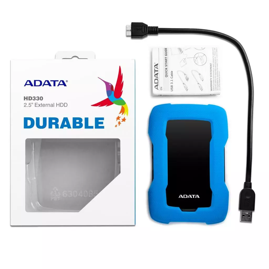 Внешний жесткий диск 2.5" 1TB ADATA (AHD330-1TU31-CBL) - 5