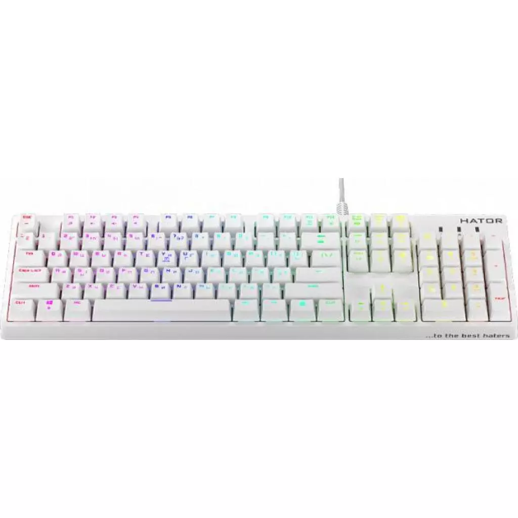 Клавиатура Hator Rockfall EVO Kailh Optical White (HTK-615) - 1 Клавиатура Hator Rockfall EVO Kailh Optical White (HTK-615) - 1