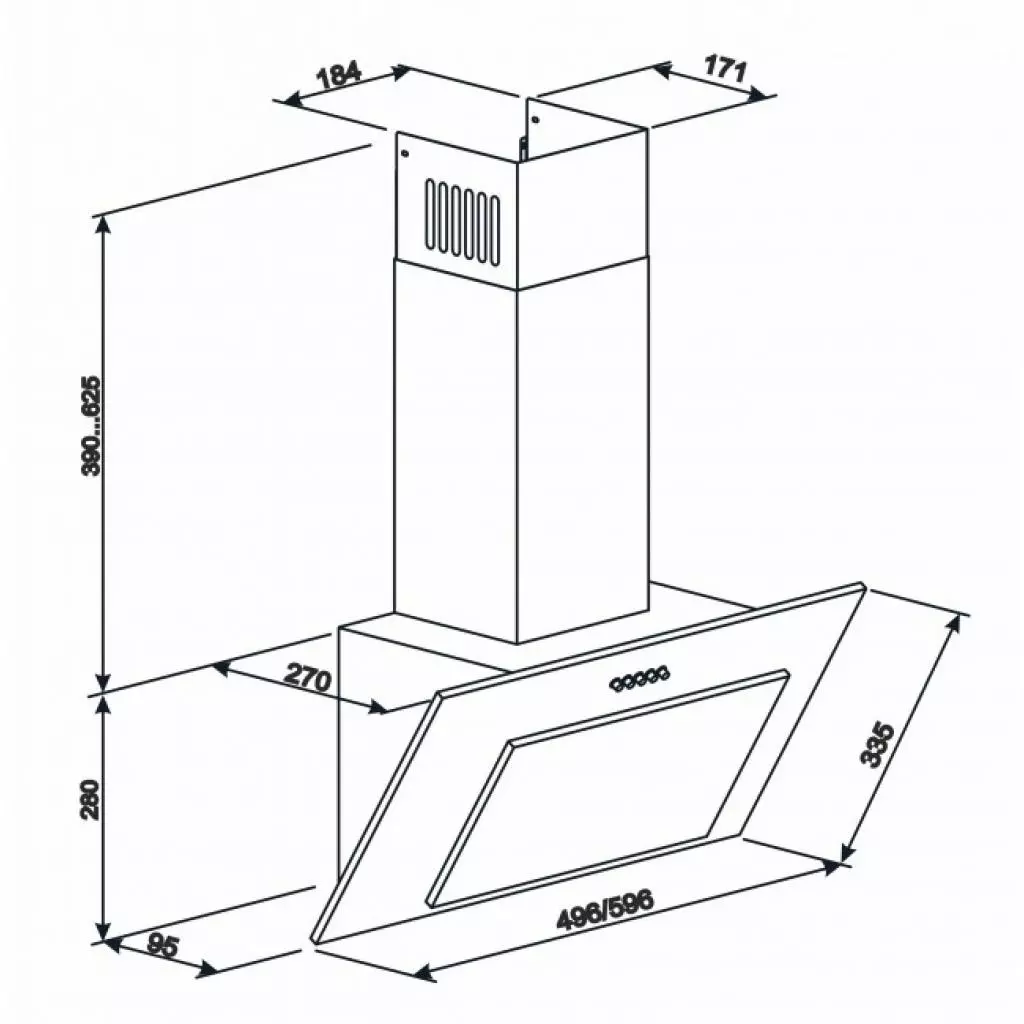 Вытяжка кухонная Eleyus VERTICAL 470 50 WH - 3 Вытяжка кухонная Eleyus VERTICAL 470 50 WH - 3