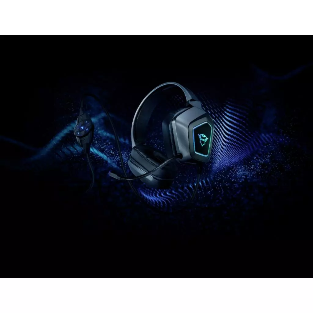 Наушники Trust GXT 450 Blizz RGB 7.1 Surround Gaming Headset RGB BLACK (23191) - 3