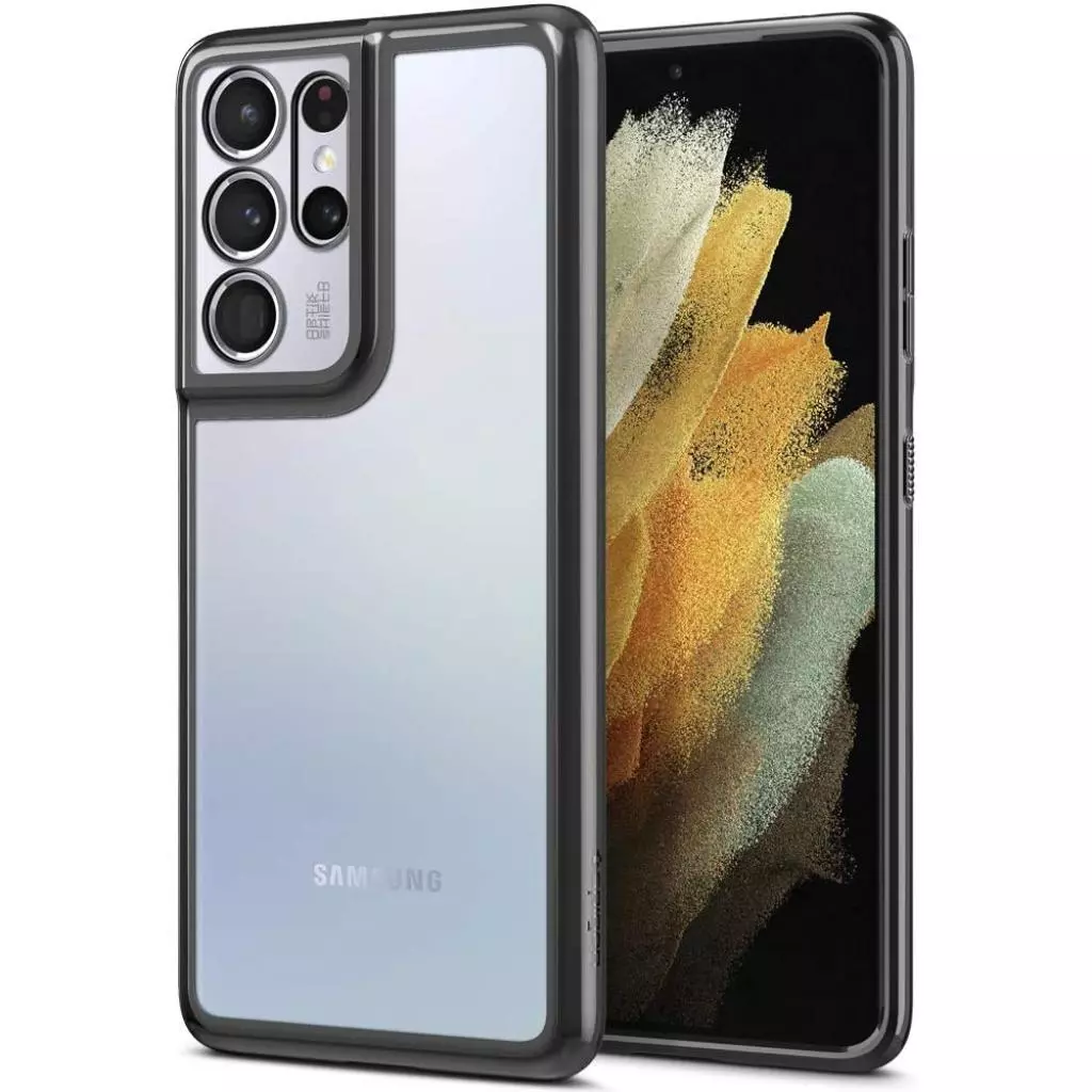 Чехол для моб. телефона Spigen Samsung Galaxy S21 Ultra Optik Crystal, Chrome Gray (ACS02580)