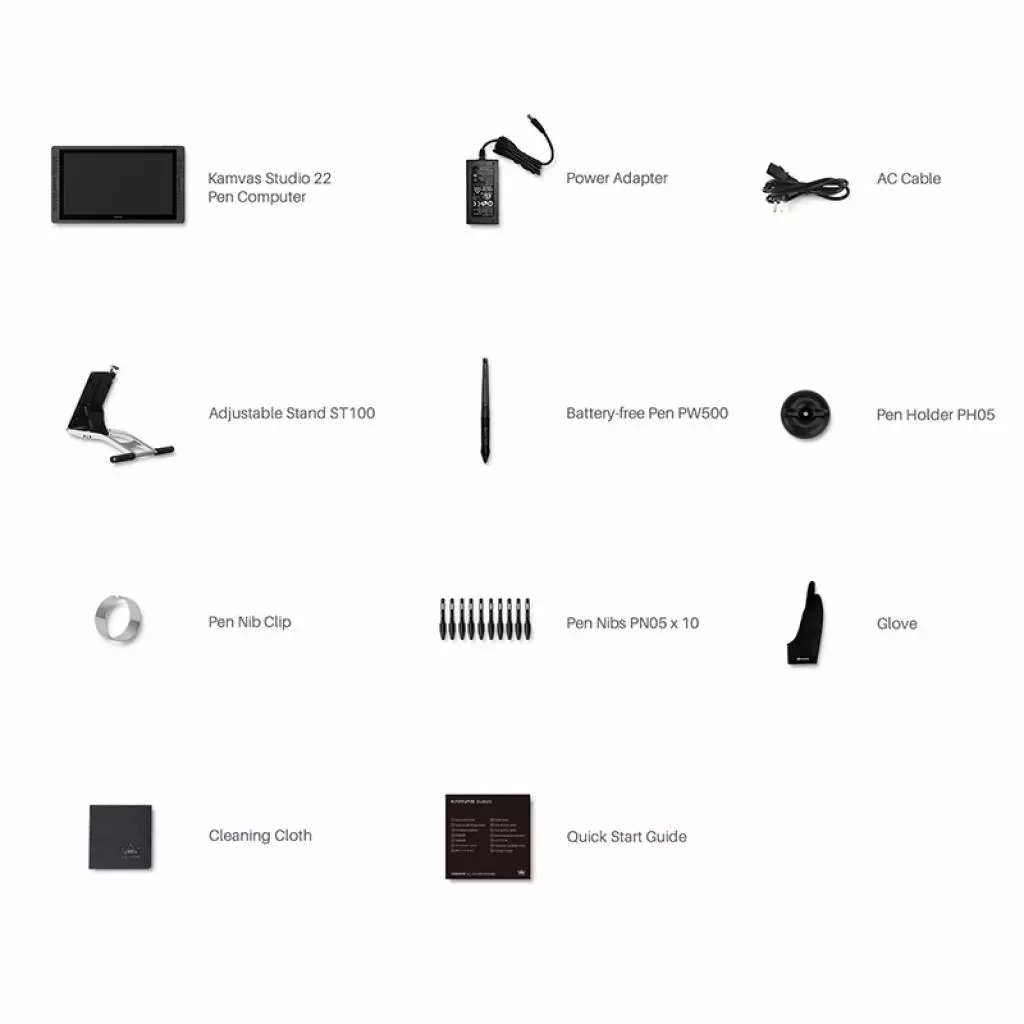 Планшет-монитор Huion Kamvas Studio 22 + клавиатура и мышь (KS2201) - 7 Планшет-монитор Huion Kamvas Studio 22 + клавиатура и мышь (KS2201) - 7