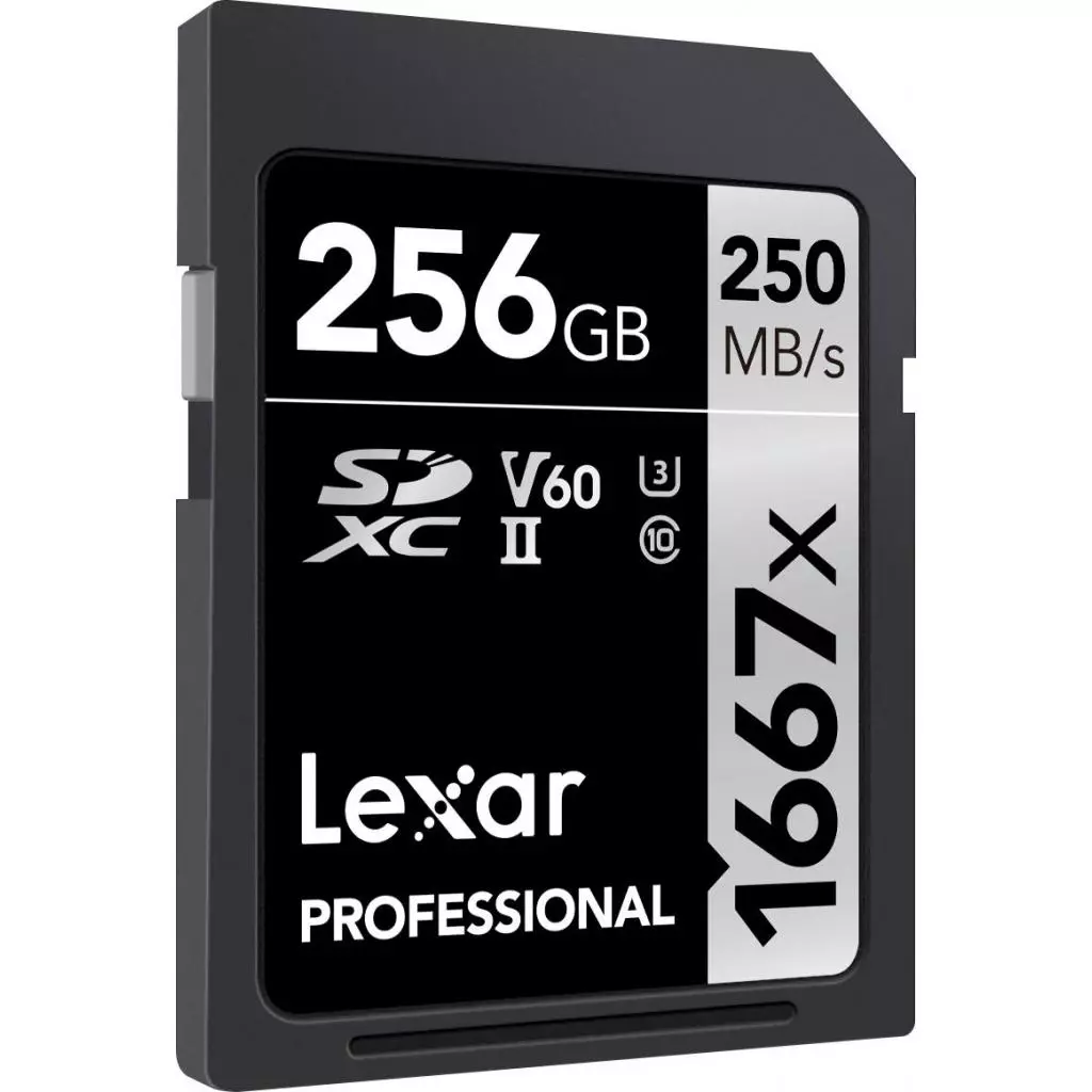 Карта памяти Lexar 256GB SDXC class 10 UHS-II U3 V60 1667x Professional (LSD256CB1667) - 1