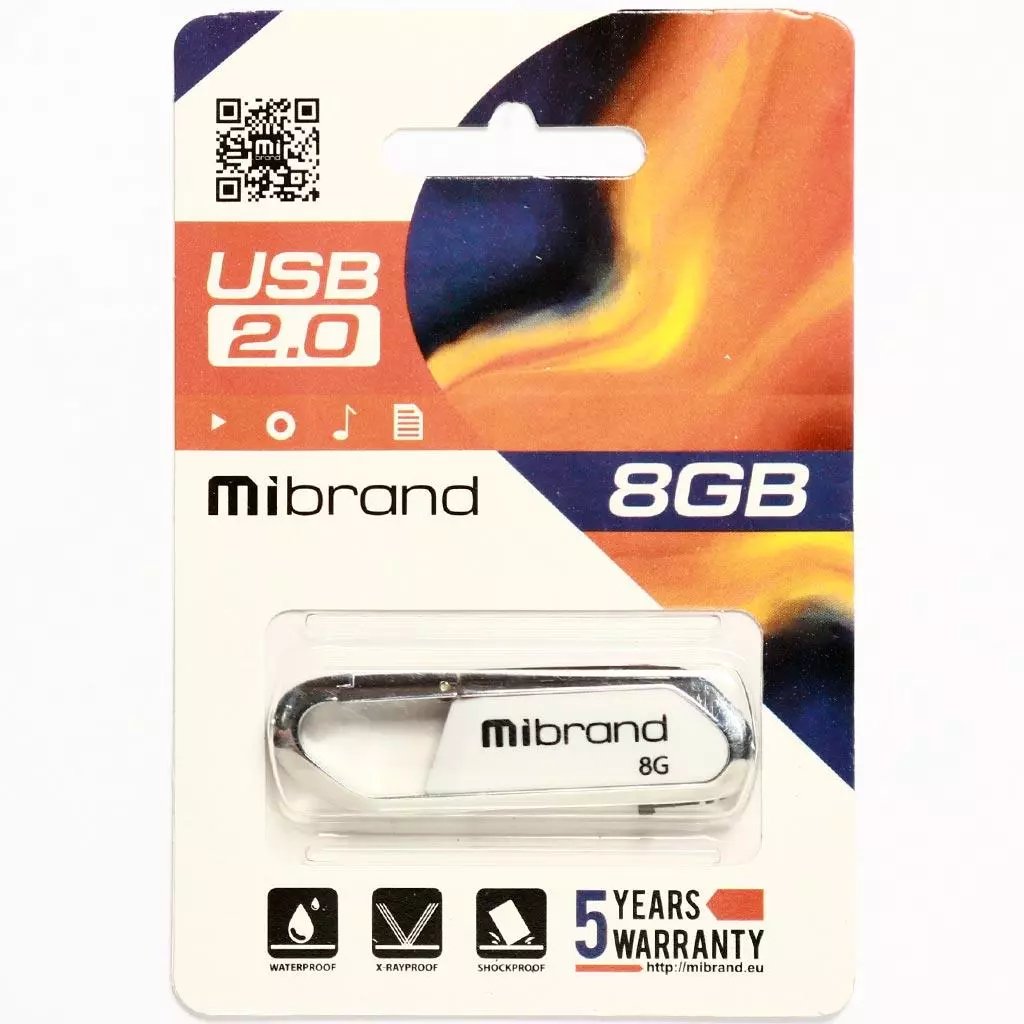 USB флеш накопитель Mibrand 8GB Aligator White USB 2.0 (MI2.0/AL8U7W) - 1 USB флеш накопитель Mibrand 8GB Aligator White USB 2.0 (MI2.0/AL8U7W) - 1