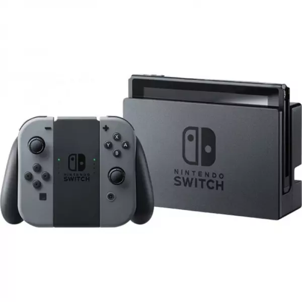 Nintendo Switch V2 with Gray Joy Con - 1