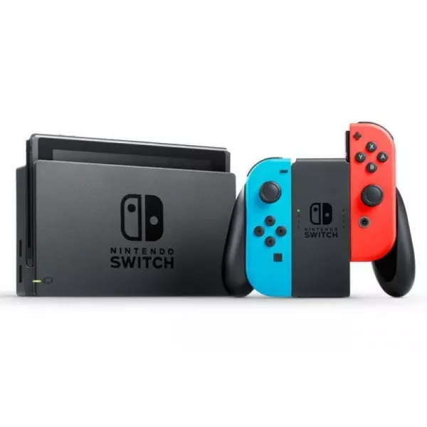 Nintendo Switch V2 with Neon Blue and Neon Red Joy-Con V2 - 1
