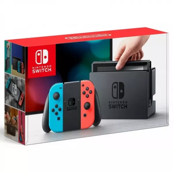 Nintendo Switch V2 with Neon Blue and Neon Red Joy-Con V2 - Nintendo Switch V2 with Neon Blue and Neon Red Joy-Con V2