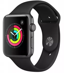 Apple Watch Series 3 42mm (GPS) Space Gray Aluminum Case with Black Sport Band (MQL12/MTF32)