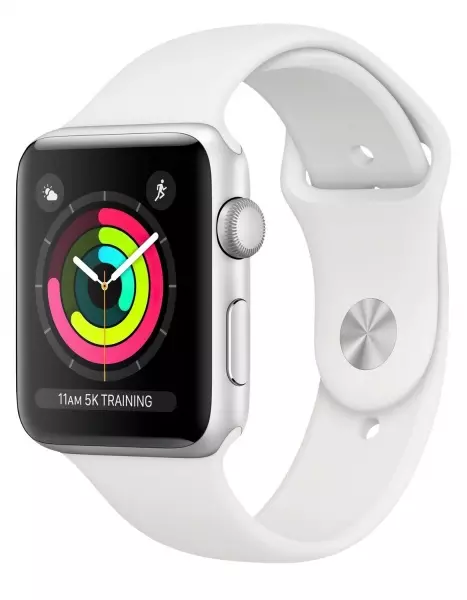 Apple Watch Series 3 42mm (GPS) Silver Aluminum Case with White Sport Band (MTF22) - Apple Watch Series 3 42mm (GPS) Silver Aluminum Case with White Sport Band (MTF22)