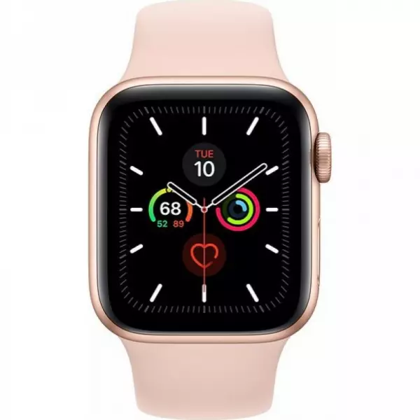 Apple Watch Series 5 40mm (GPS+LTE) Gold Aluminum Case with Pink Sand Sport Band (MWWP2) - Apple Watch Series 5 40mm (GPS+LTE) Gold Aluminum Case with Pink Sand Sport Band (MWWP2)