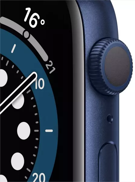 Apple Watch Series 6 44mm (GPS) Blue Aluminum Case with Deep Navy Sport Band (M00J3) - 6