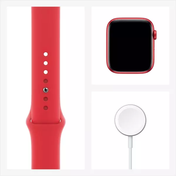 Apple Watch Series 6 44mm (GPS) Red Aluminum Case with (Product) Red Sport Band (M00M3) - 3