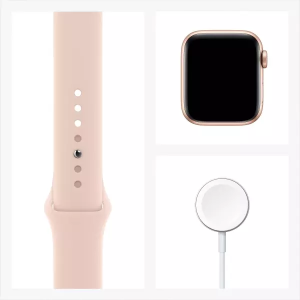 Apple Watch Series 6 40mm (GPS) Gold Aluminum Case with Pink Sand Sport Band (MG123) - 2