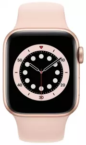 Apple Watch Series 6 40mm (GPS) Gold Aluminum Case with Pink Sand Sport Band (MG123)