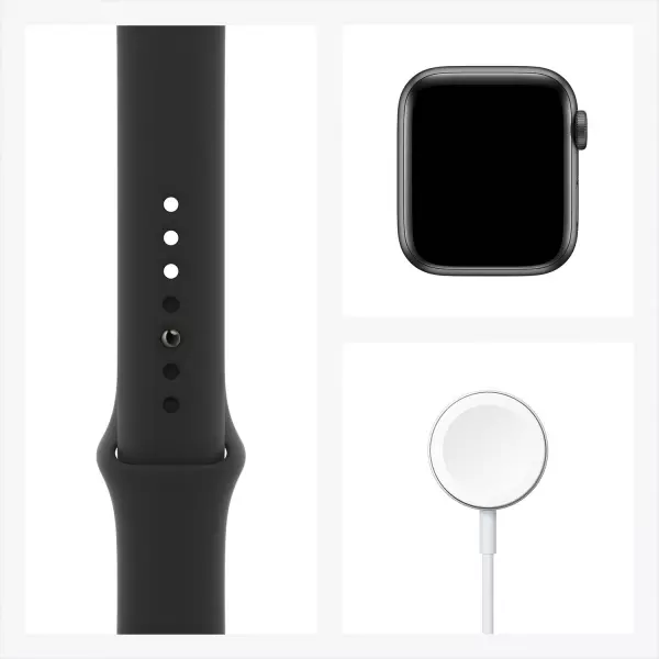 Apple Watch Series 6 40mm (GPS) Space Gray Aluminum Case with Black Sport Band (MG133) - 3