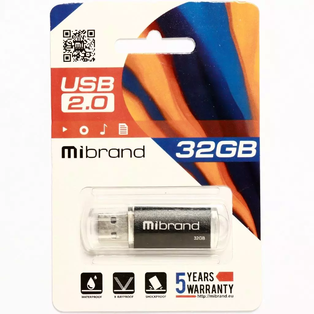 USB флеш накопитель Mibrand 32GB Cougar Black USB 2.0 (MI2.0/CU32P1B) - 1 USB флеш накопитель Mibrand 32GB Cougar Black USB 2.0 (MI2.0/CU32P1B) - 1
