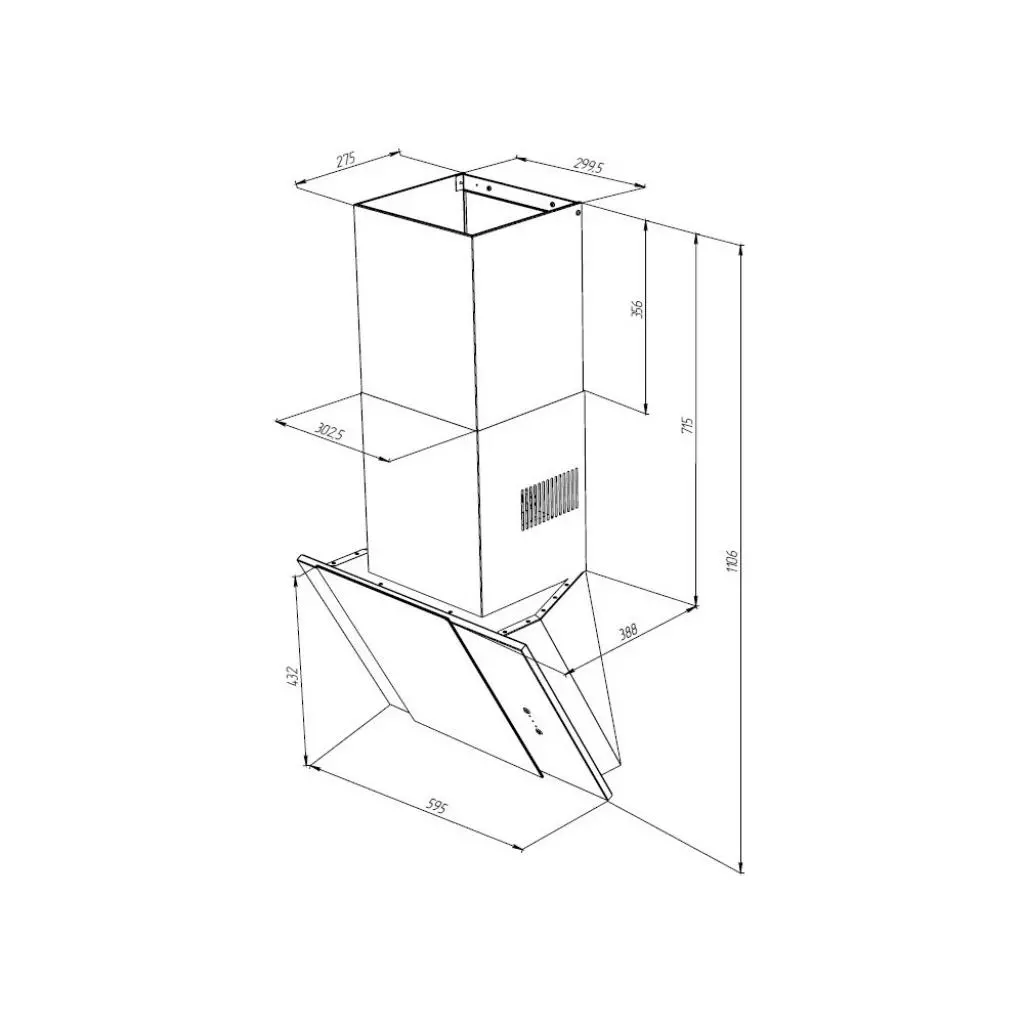 Вытяжка кухонная Pyramida NR-MV 60 E (1000) IX - 9 Вытяжка кухонная Pyramida NR-MV 60 E (1000) IX - 9