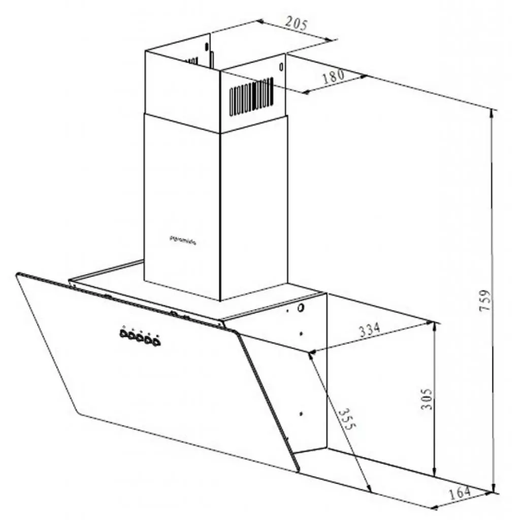 Вытяжка кухонная Pyramida NRX1-60 IV - 5