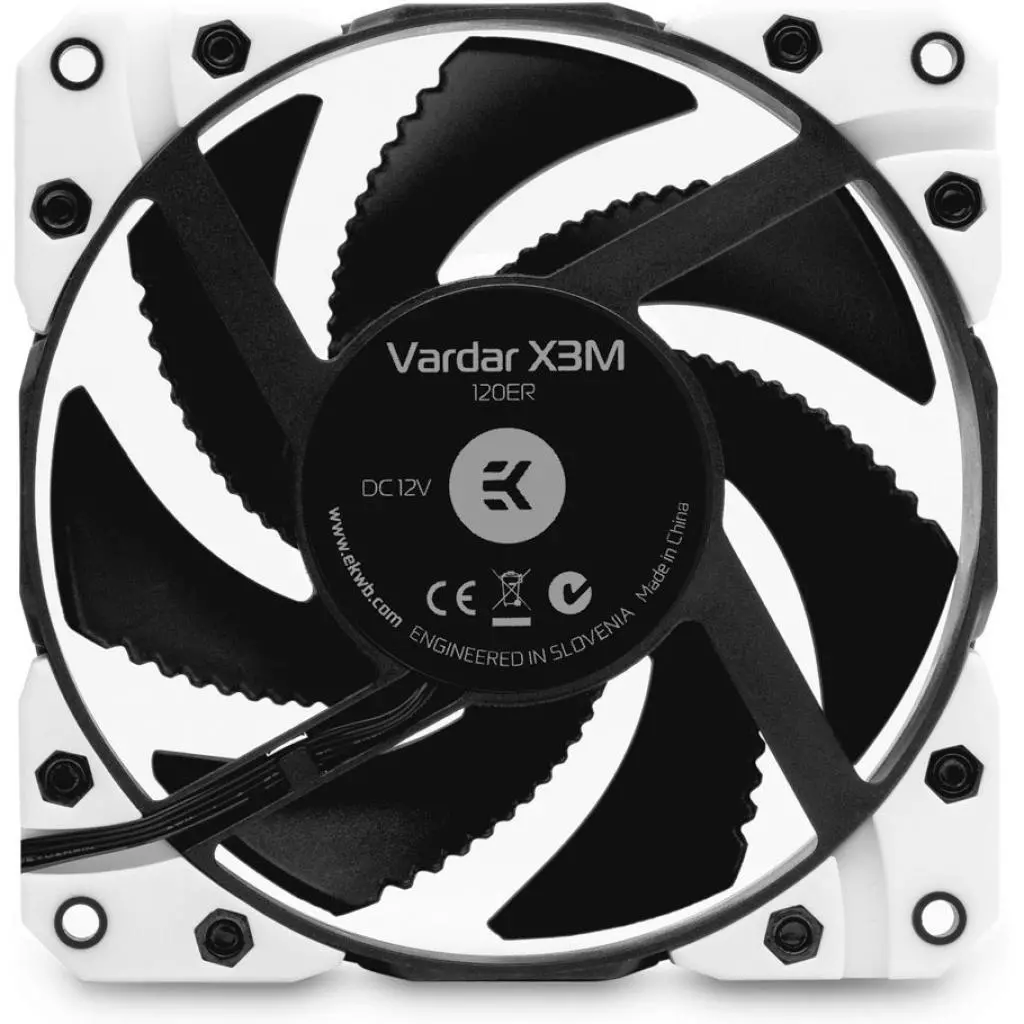 Кулер для корпуса Ekwb EK-Vardar X3M 120ER (500-2200 rpm) - White (3830046996916) - 1 Кулер для корпуса Ekwb EK-Vardar X3M 120ER (500-2200 rpm) - White (3830046996916) - 1