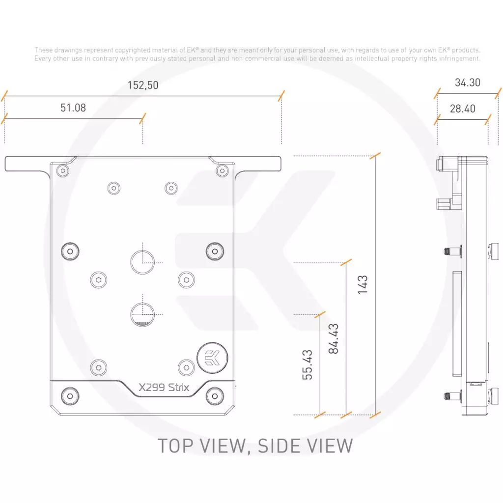 Водоблок Ekwb EK-Quantum Momentum ROG Strix X299-E Gaming II D-RGB - Plexi (3831109822173) - 3