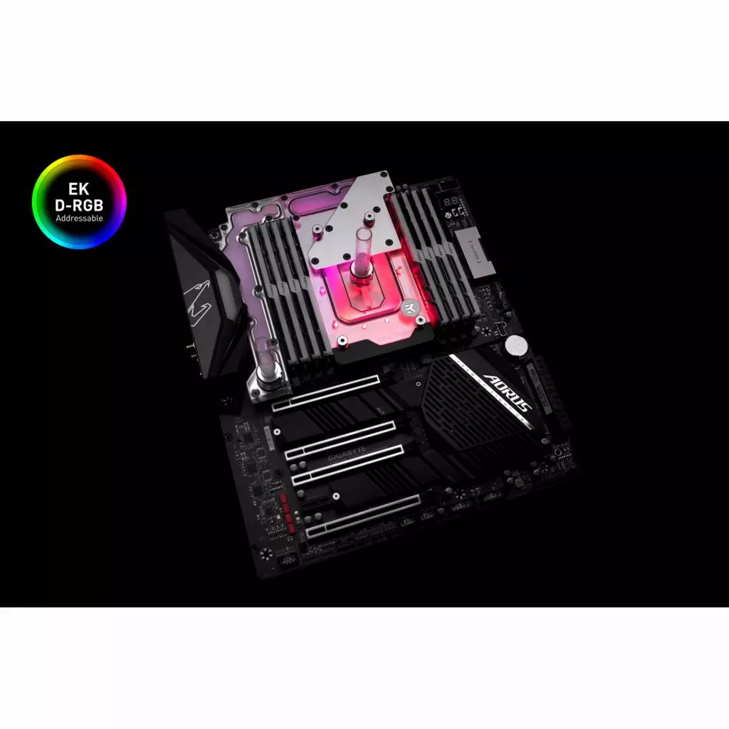 Водоблок Ekwb EK-Quantum Momentum TRX40 Aorus Master D-RGB - Plexi (3831109823972) - 4 Водоблок Ekwb EK-Quantum Momentum TRX40 Aorus Master D-RGB - Plexi (3831109823972) - 4