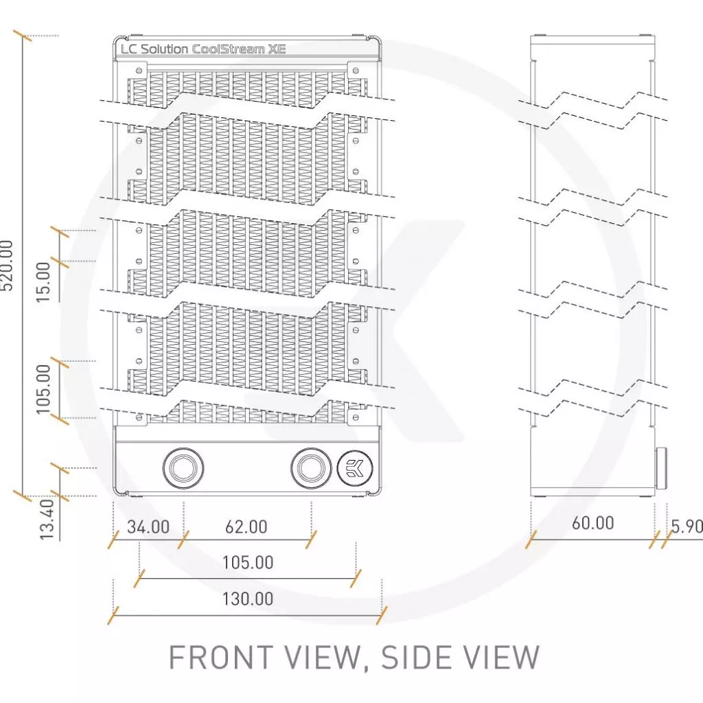Радиатор охлаждения Ekwb EK-CoolStream XE 480 (2016) (3830046995230) - 2