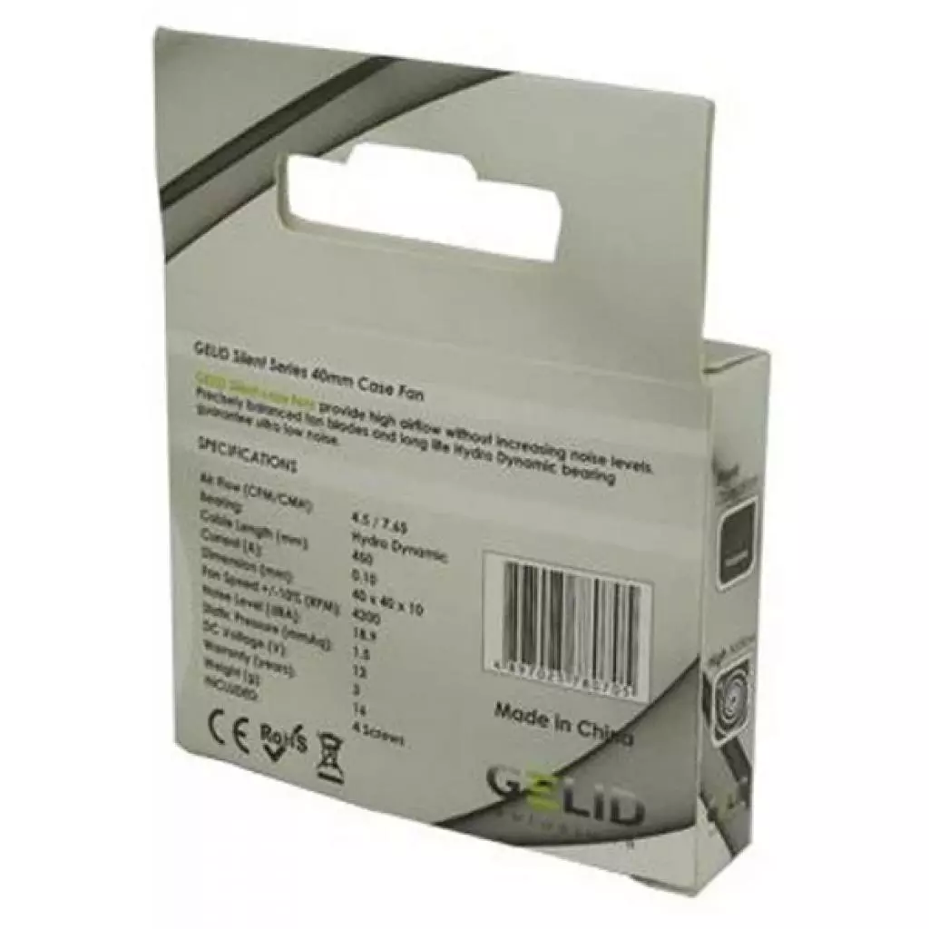 Кулер для корпуса Gelid Solutions Silent 4 40 mm (FN-SX04-42) - 4 Кулер для корпуса Gelid Solutions Silent 4 40 mm (FN-SX04-42) - 4