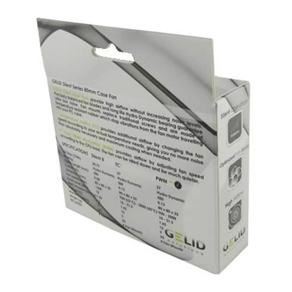 Кулер для корпуса Gelid Solutions Silent 8 PWM 80 mm (FN-PX08-20) - 3 Кулер для корпуса Gelid Solutions Silent 8 PWM 80 mm (FN-PX08-20) - 3