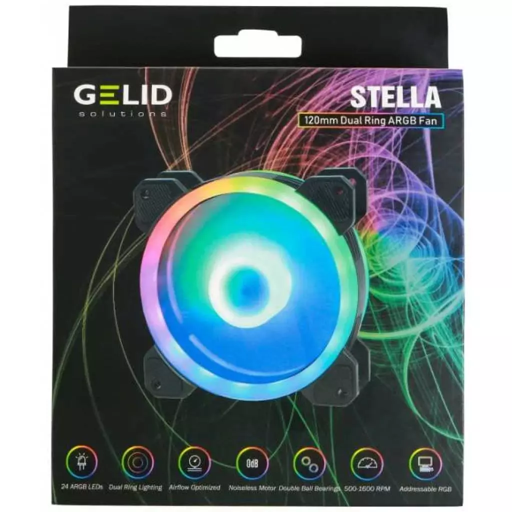 Кулер для корпуса Gelid Solutions Stella ARGB 120mm (FN-STELLA-01) - 2 Кулер для корпуса Gelid Solutions Stella ARGB 120mm (FN-STELLA-01) - 2