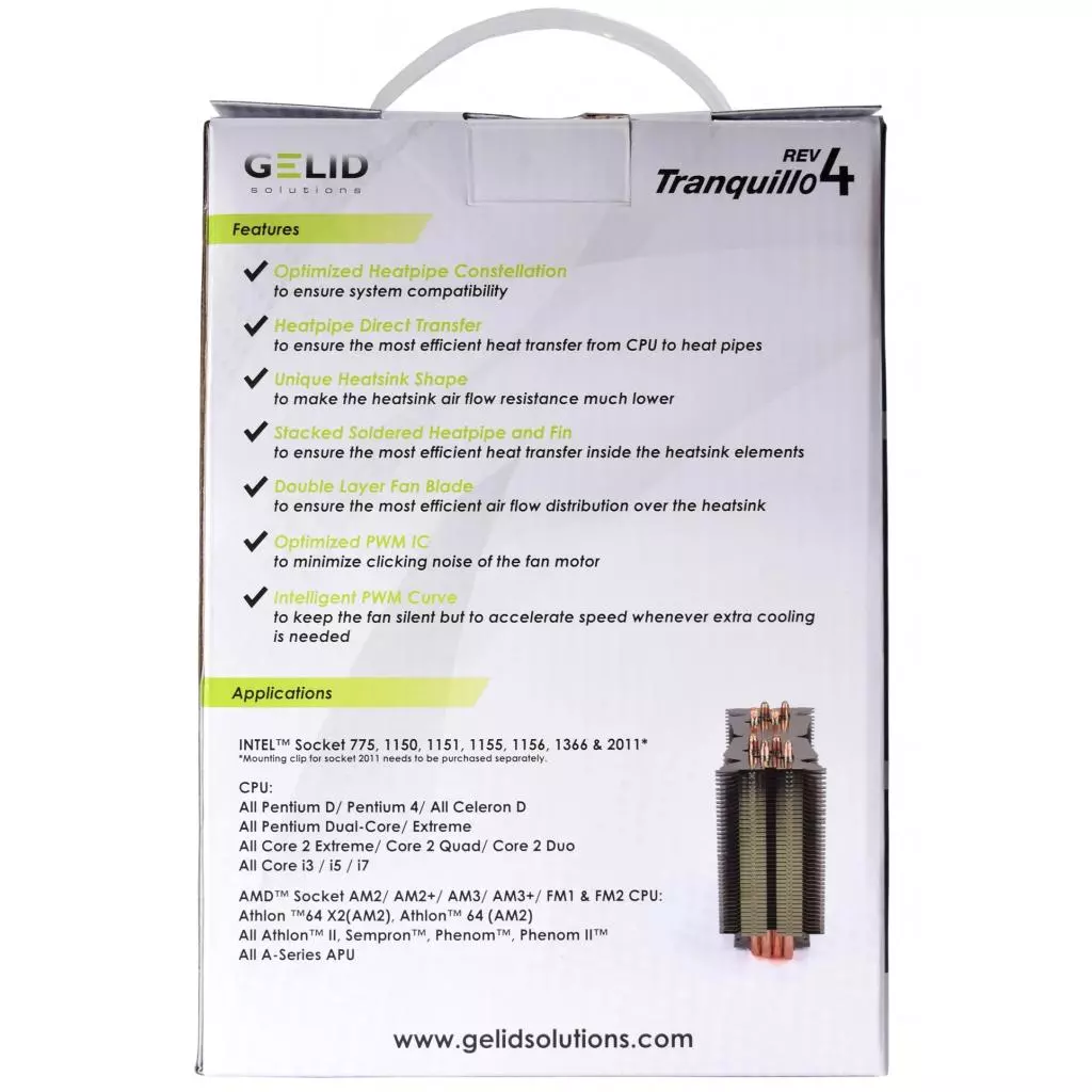 Кулер для процессора Gelid Solutions Tranquillo Rev.4 (CC-TranQ-04-B) - 9 Кулер для процессора Gelid Solutions Tranquillo Rev.4 (CC-TranQ-04-B) - 9