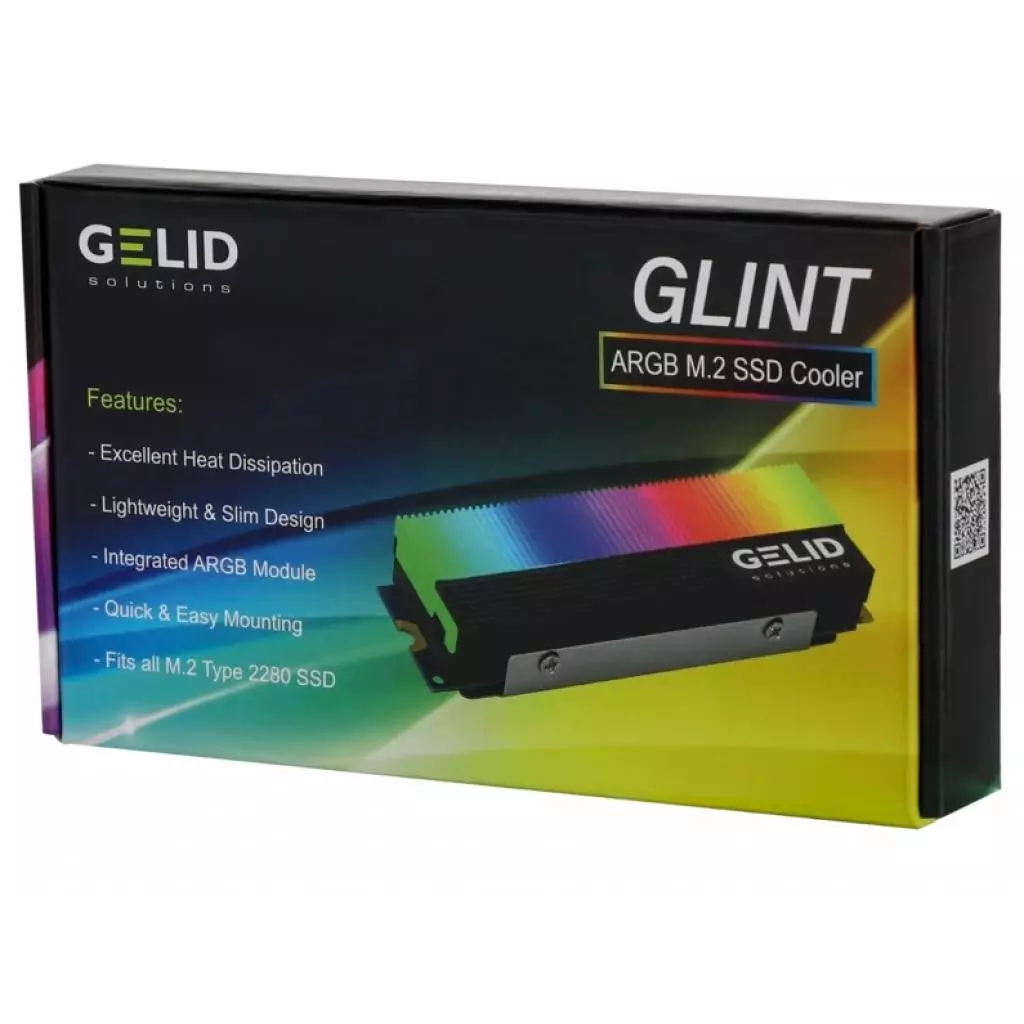 Радиатор охлаждения Gelid Solutions GLINT ARGB M.2 2280 SSD (M2-RGB-01) - 5