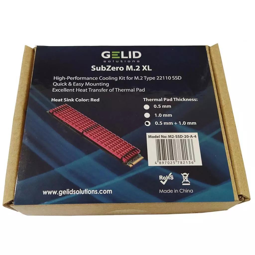 Радиатор охлаждения Gelid Solutions SubZero XL M.2 SSD RED (M2-SSD-20-A-4) - 2 Радиатор охлаждения Gelid Solutions SubZero XL M.2 SSD RED (M2-SSD-20-A-4) - 2