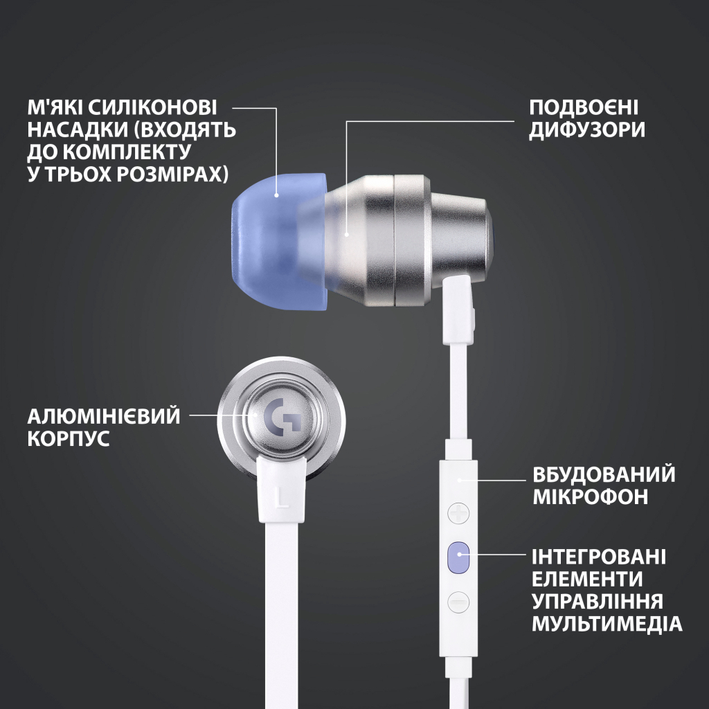 Наушники Logitech G333 White (981-000930) - 7 Наушники Logitech G333 White (981-000930) - 7