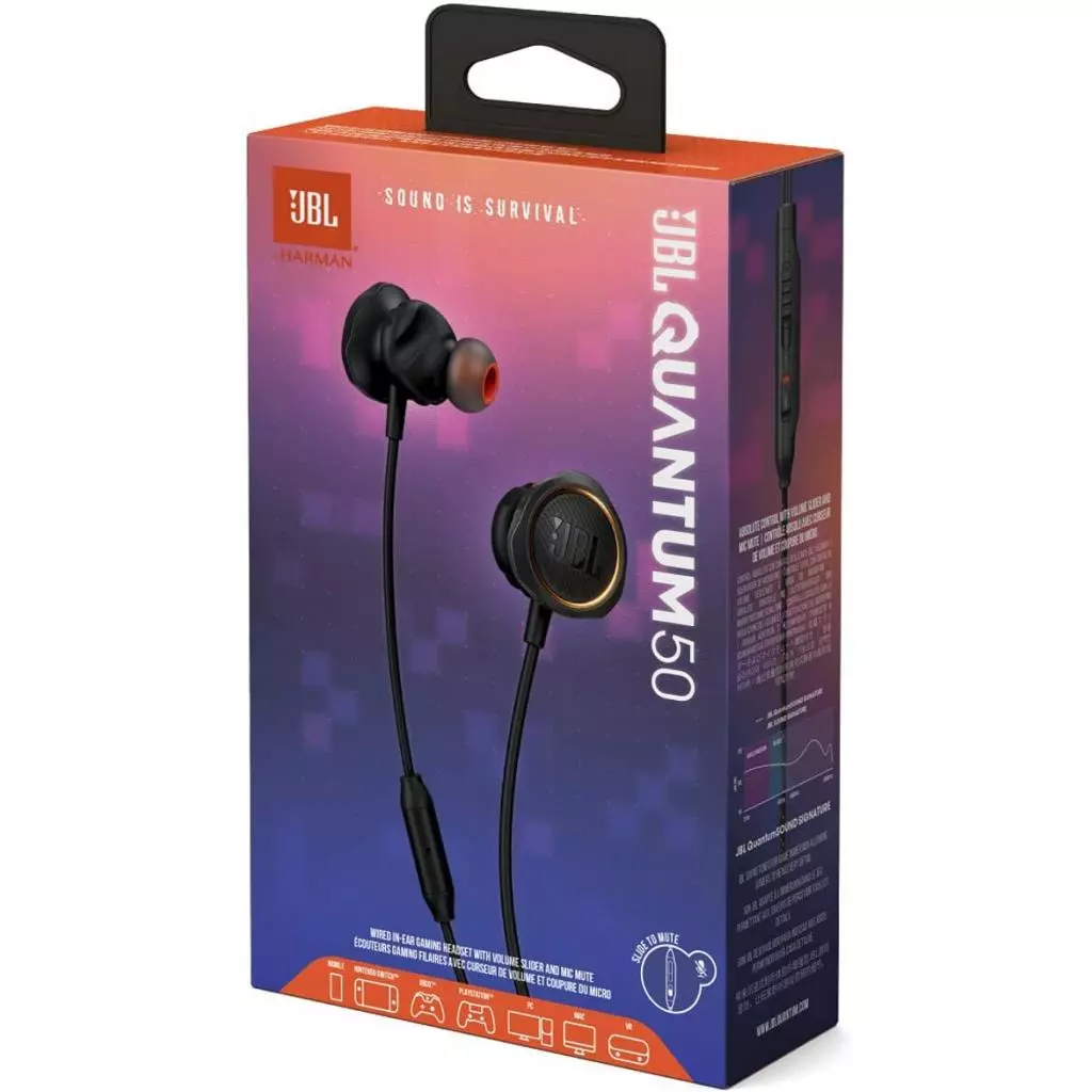 Наушники JBL Quantum 50 Black (JBLQUANTUM50BLK) - 7 Наушники JBL Quantum 50 Black (JBLQUANTUM50BLK) - 7