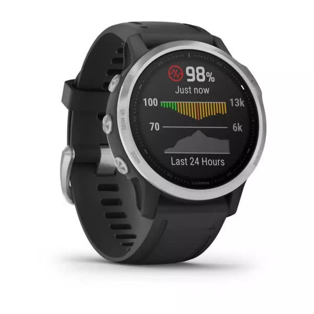 Смарт-часы Garmin Fenix 6S Silver with Black Band (010-02159-01) - 2 Смарт-часы Garmin Fenix 6S Silver with Black Band (010-02159-01) - 2