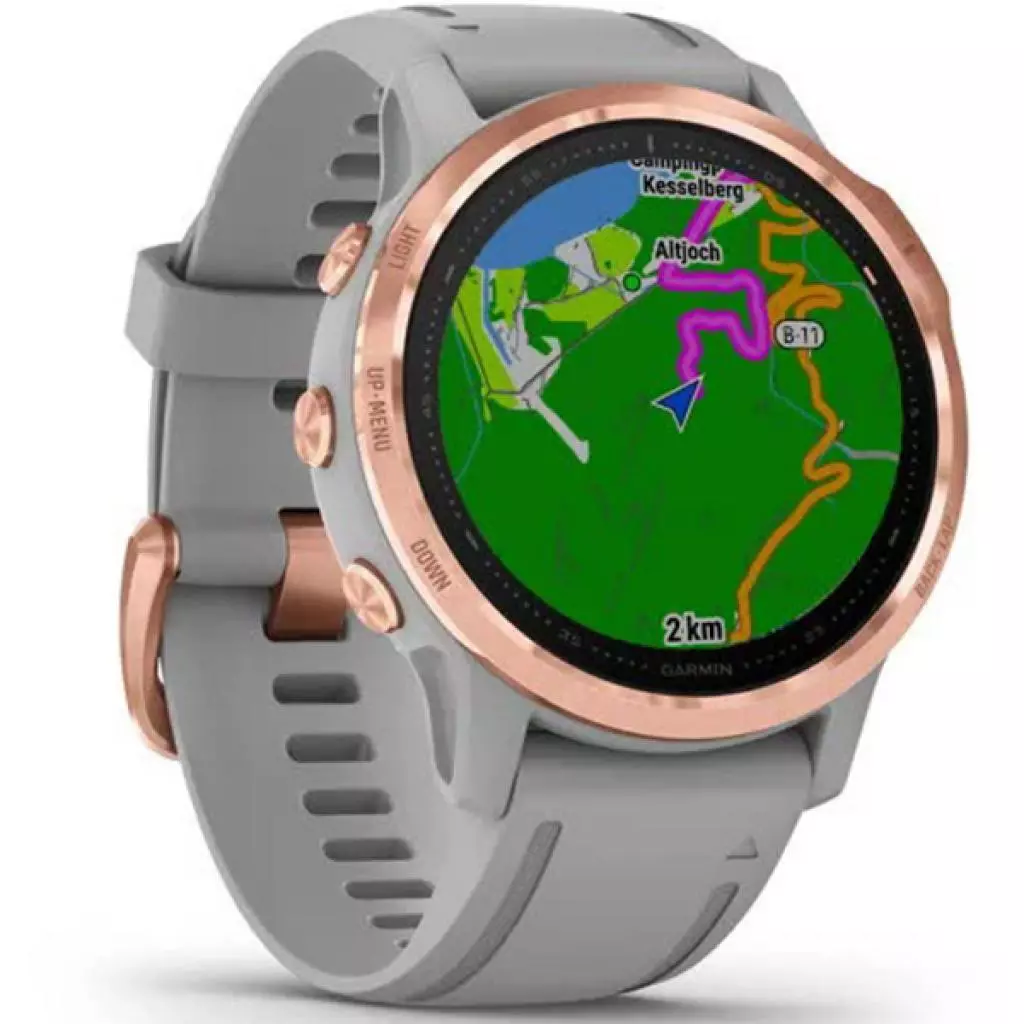 Смарт-часы Garmin fenix 6S Sapphire Rose Gold, Gray Band (010-02159-21) - 2 Смарт-часы Garmin fenix 6S Sapphire Rose Gold, Gray Band (010-02159-21) - 2