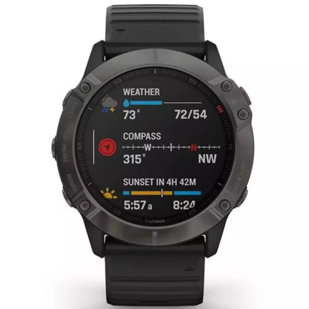 Смарт-часы Garmin fenix 6X Pro and Sapphire editions, Sapphire, Carbon Gray D (010-02157-11) - 1 Смарт-часы Garmin fenix 6X Pro and Sapphire editions, Sapphire, Carbon Gray D (010-02157-11) - 1