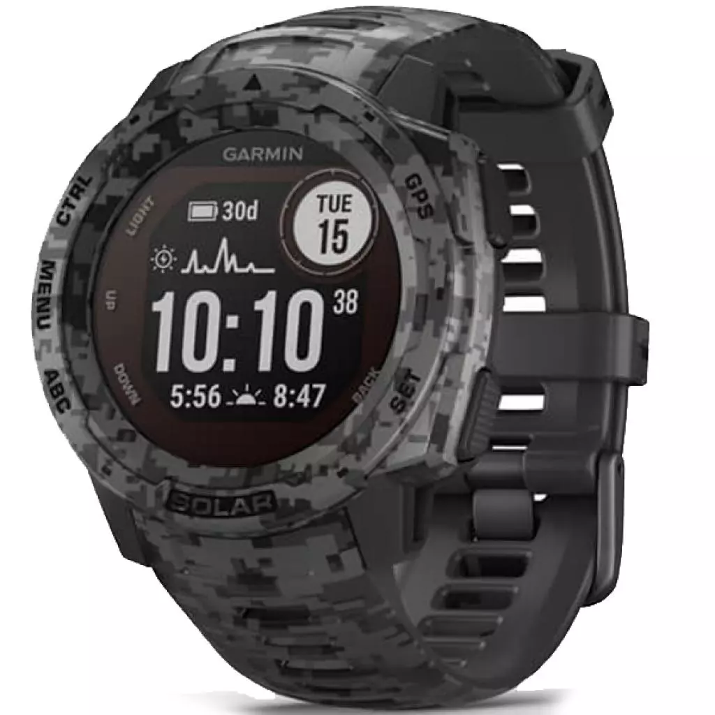 Смарт-часы Garmin Instinct Solar, Camo Edition, Graphite Camo (010-02293-05)
