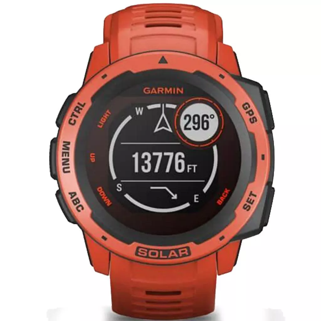 Смарт-часы Garmin Instinct Solar, Flame Red (010-02293-20) - 7 Смарт-часы Garmin Instinct Solar, Flame Red (010-02293-20) - 7