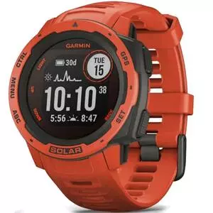 Смарт-часы Garmin Instinct Solar, Flame Red (010-02293-20)