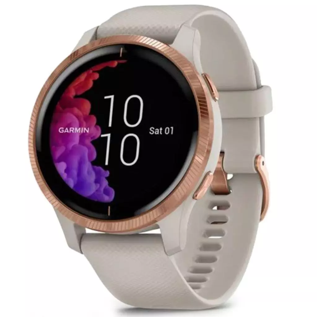 Смарт-часы Garmin Venu, Light Sand/Rose Gold (010-02173-23)