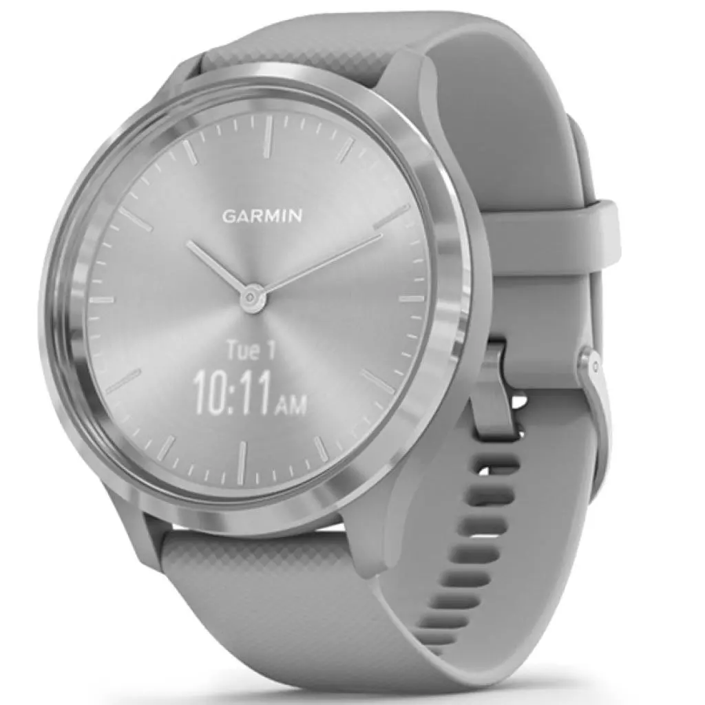 Смарт-часы Garmin vivomove 3, S/E EU, Silver, Powder Gray, Silicone (010-02239-20)