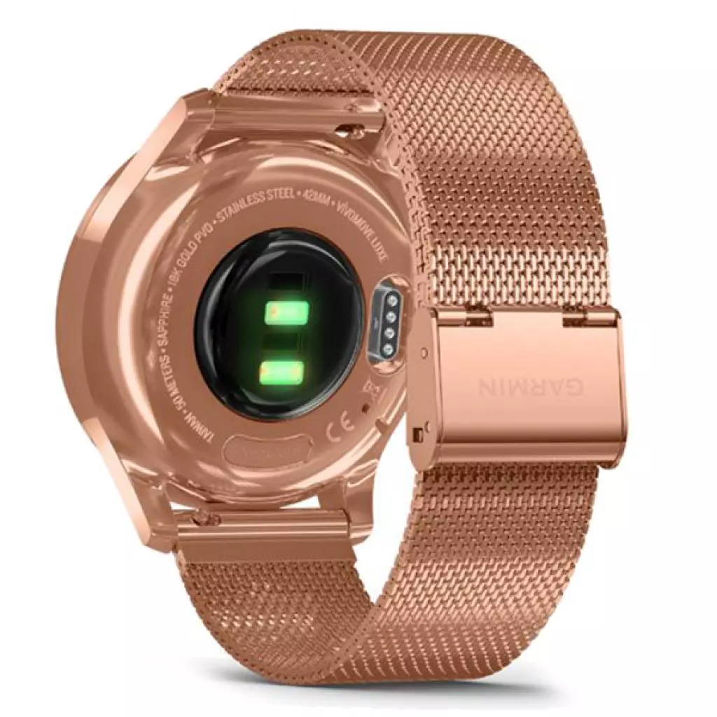 Смарт-часы Garmin vivomove Luxe, Rose Gold, Milanese (010-02241-24) - 5 Смарт-часы Garmin vivomove Luxe, Rose Gold, Milanese (010-02241-24) - 5