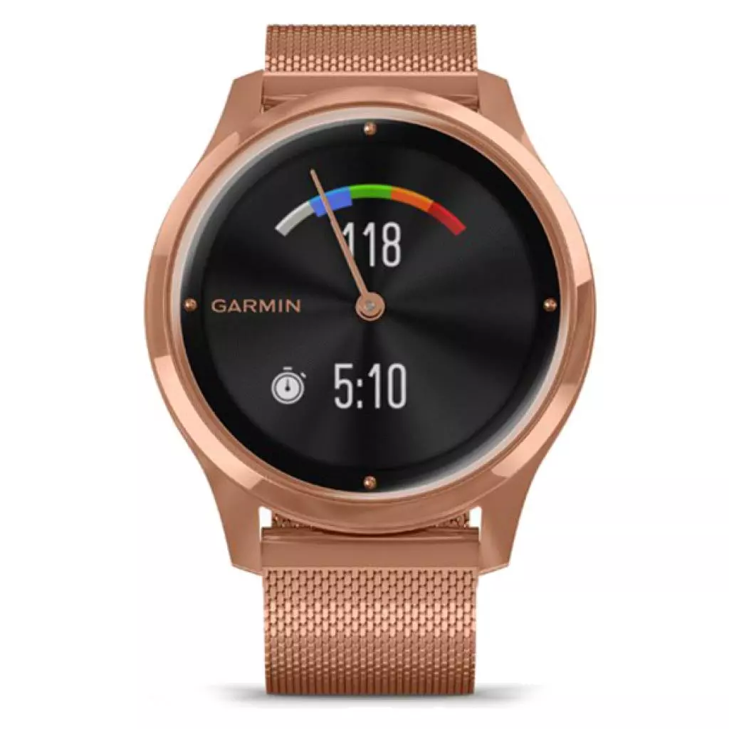 Смарт-часы Garmin vivomove Luxe, Rose Gold, Milanese (010-02241-24) - 6 Смарт-часы Garmin vivomove Luxe, Rose Gold, Milanese (010-02241-24) - 6