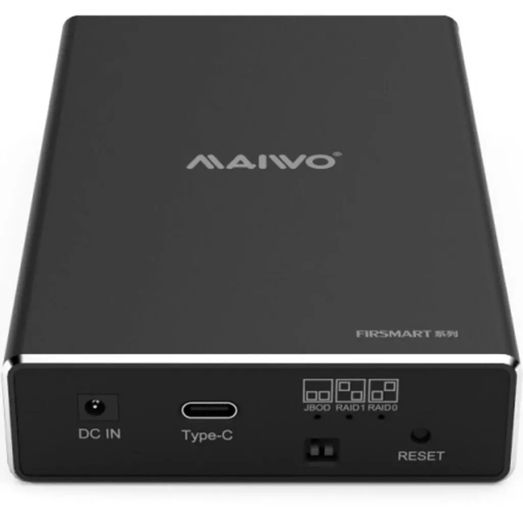 Карман внешний Maiwo 2*HDD 2.5" SATA/SSD up to 9.5mm USB3.1 GEN2 Type-C, RAID 0,1 (K25272C)