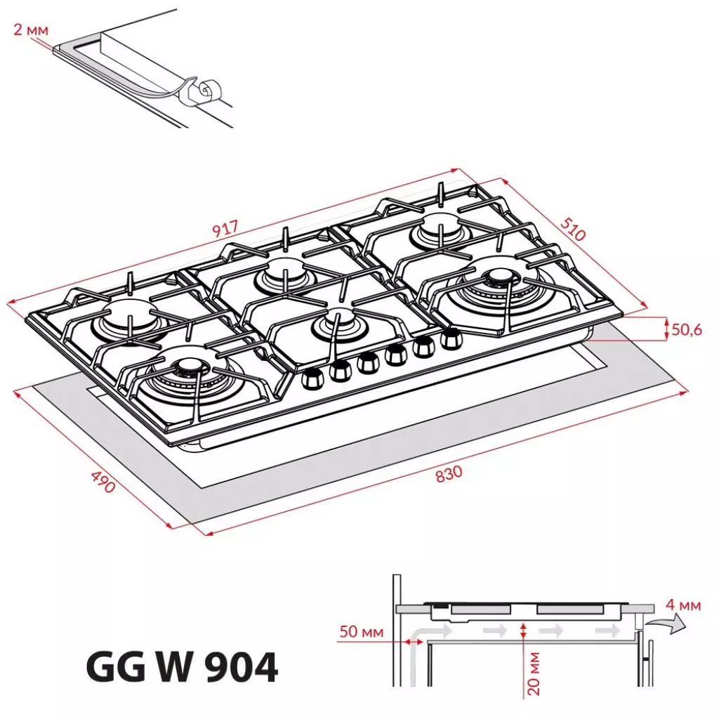 Варочная поверхность Weilor GG W 904 BL - 3 Варочная поверхность Weilor GG W 904 BL - 3