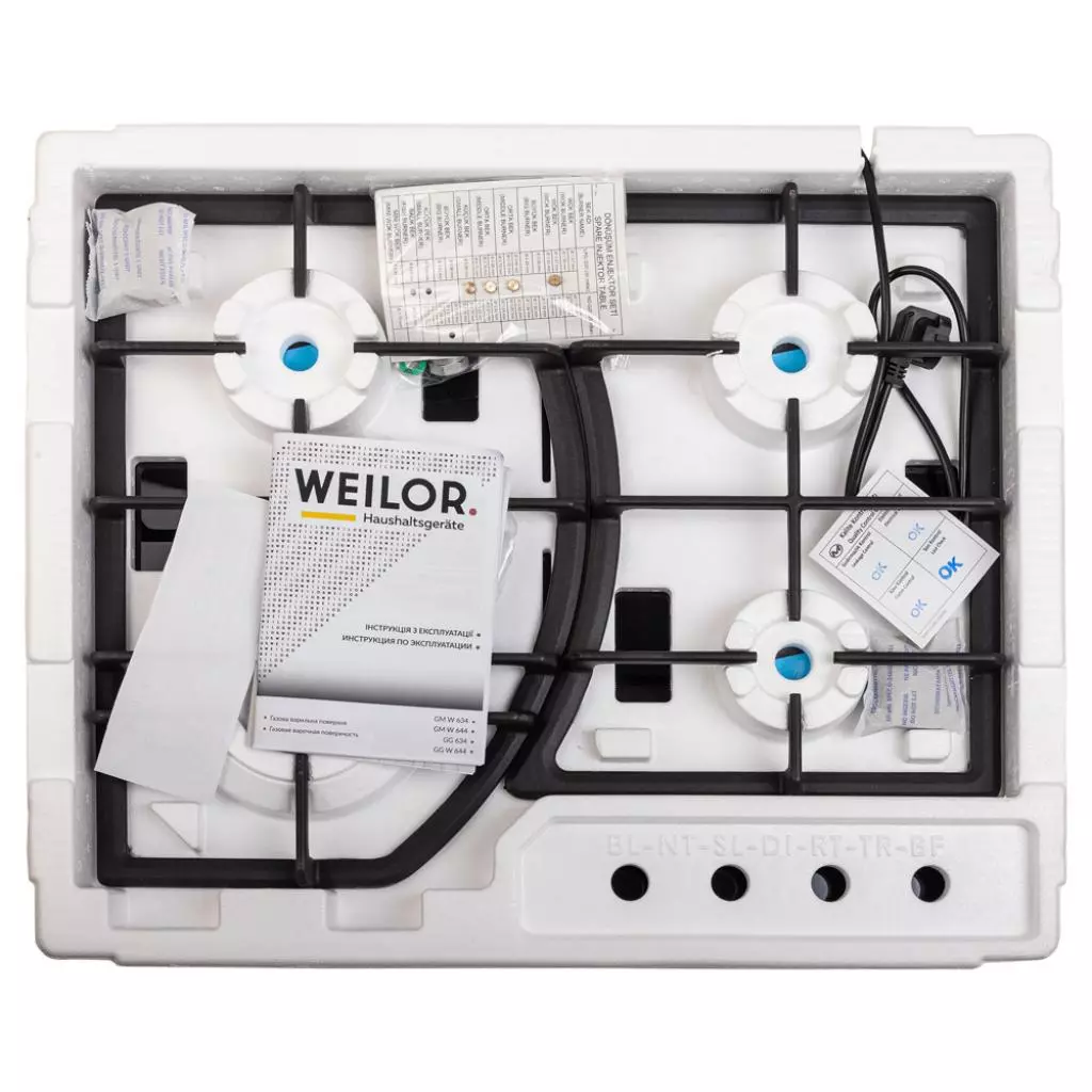 Варочная поверхность Weilor GG W 644 BL - 8 Варочная поверхность Weilor GG W 644 BL - 8