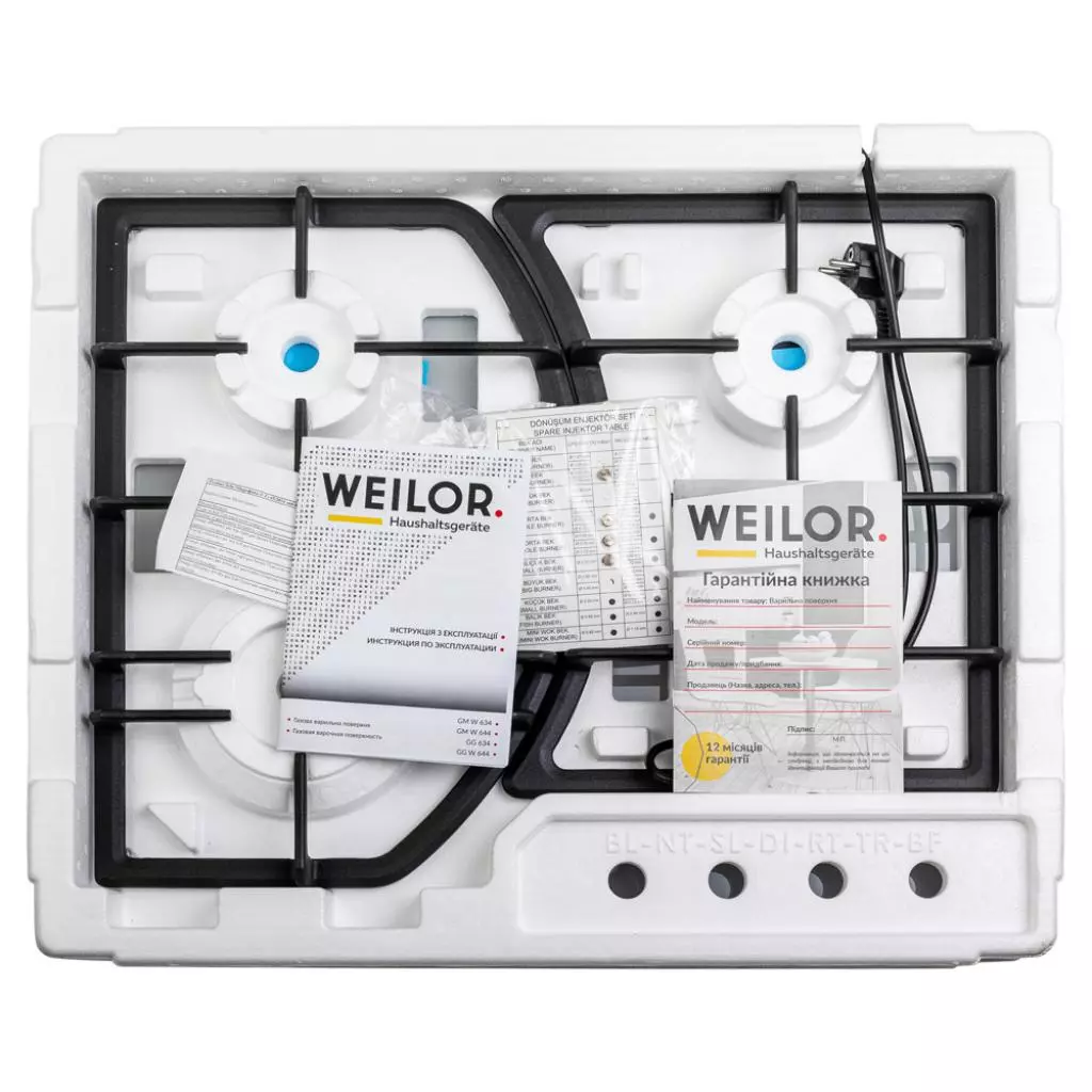 Варочная поверхность Weilor GG W 644 WH - 9 Варочная поверхность Weilor GG W 644 WH - 9